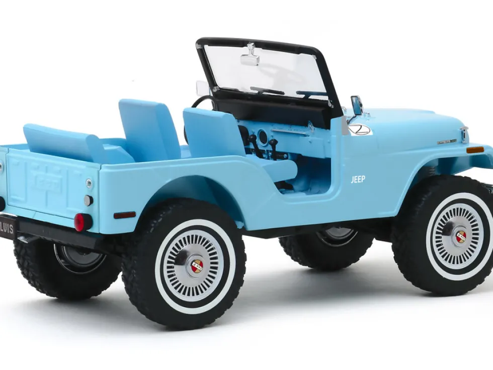 Jeep CJ-5 Sierra Blue Elvis Presley 1935 1977 1/18 Diecast Model Car Greenlight 19061