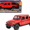 2021 Jeep Gladiator Overland Closed Top Pickup Truck Red 1/24 1/27 Diecast Model Car Motormax 79365