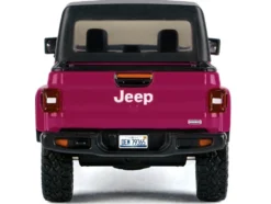 2021 Jeep Gladiator Overland Pickup Truck Purple with Matt Black Top 1/24 Diecast Model Car by Motormax