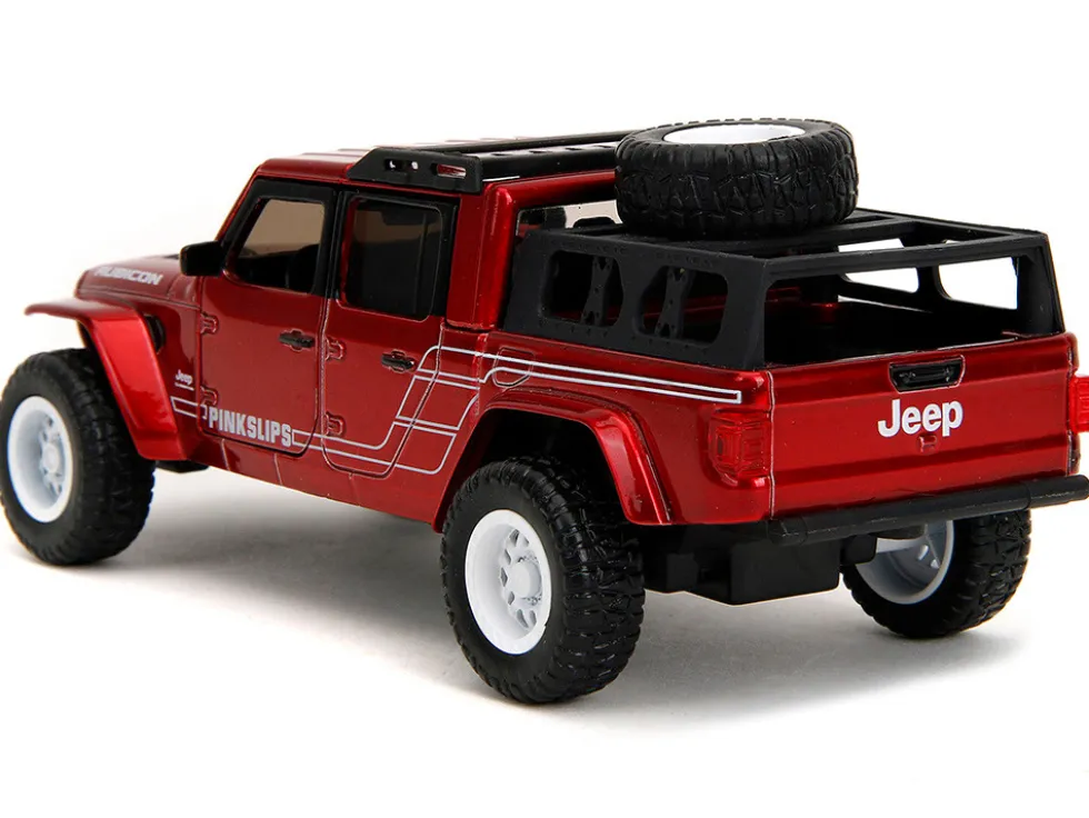 2020 Jeep Gladiator Pickup Truck Candy Red Pink Slips Series 1/32 Diecast Model Car Jada 35364
