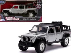 2020 Jeep Gladiator Pickup Truck Silver Black Top Fast & Furious Movie 1/32 Diecast Model Car Jada 32031