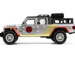 2020 Jeep Gladiator Pickup Truck Silver Colossus Diecast Figurine X-Men Marvel Hollywood Rides Series 1/32 Diecast Model Car Jada 33363