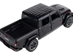2021 Jeep Gladiator Rubicon Closed Top Pickup Truck Black 1/24 1/27 Diecast Model Car Motormax 79368