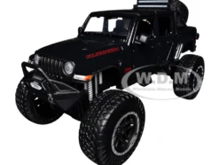2021 Jeep Gladiator Rubicon Off-Road Pickup Truck Black with Matt Black Top 