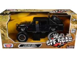 2021 Jeep Gladiator Rubicon Off-Road Pickup Truck Black with Matt Black Top 