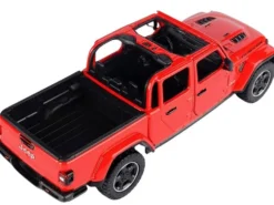 2021 Jeep Gladiator Rubicon Open Top Pickup Truck Red 1/24 1/27 Diecast Model Car Motormax 79370