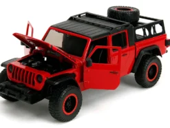 2020 Jeep Gladiator Rubicon Pickup Truck Red with Black Top and Extra Wheels 