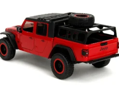 2020 Jeep Gladiator Rubicon Pickup Truck Red with Black Top and Extra Wheels 