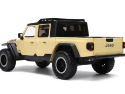 2020 Jeep Gladiator Rubicon Pickup Truck Cream Roof Rack Extra Wheels Just Trucks Series 1/24 Diecast Model Car Jada 32711