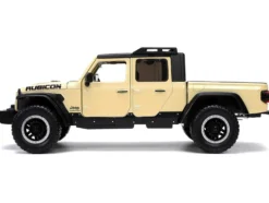 2020 Jeep Gladiator Rubicon Pickup Truck Cream Roof Rack Extra Wheels Just Trucks Series 1/24 Diecast Model Car Jada 32711