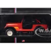 1983 Jeep Renegade Red with Stripes and Black Top 1/24 Diecast Model by IXO Models