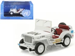 1944 Jeep Willys UN United Nations White 1/43 Diecast Model Car Greenlight 86308