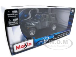 Jeep Wranger Rubicon Blue 1/27 Diecast Model Car Maisto 31245