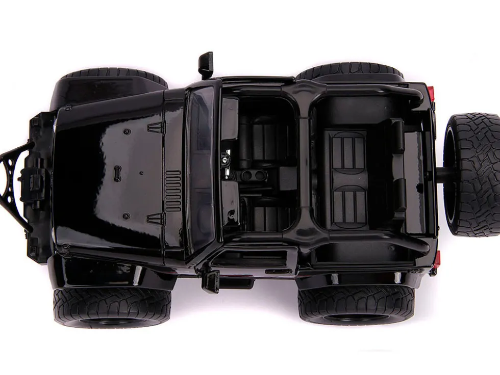 2007 Jeep Wrangler Black Extra Wheels Just Trucks Series 1/24 Diecast Model Car Jada 31560