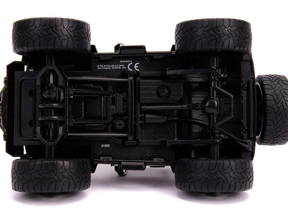 2007 Jeep Wrangler Black Extra Wheels Just Trucks Series 1/24 Diecast Model Car Jada 31560