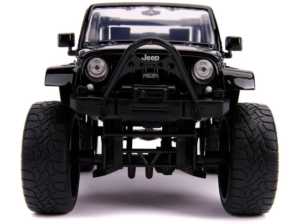 2007 Jeep Wrangler Black Extra Wheels Just Trucks Series 1/24 Diecast Model Car Jada 31560