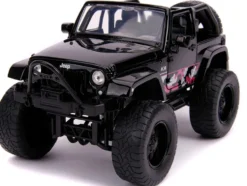 2007 Jeep Wrangler Black Extra Wheels Just Trucks Series 1/24 Diecast Model Car Jada 31560