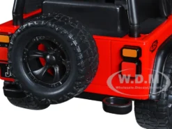 1992 Jeep Wrangler DV8 Off-Road Red Matt Black Stripes Extra Wheels Just Trucks Series 1/24 Diecast Model Car Jada 33851