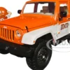 2017 Jeep Wrangler Orange Metallic White Orange M&M Diecast Figure M&M's Hollywood Rides Series 1/24 Diecast Model Car Jada 34401