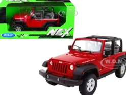 Jeep Wrangler Rubicon Red NEX Models 1/24 Diecast Model Car Welly 22489