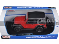 2014 Jeep Wrangler Willys Red 1/18 Diecast Model Car Maisto 31676