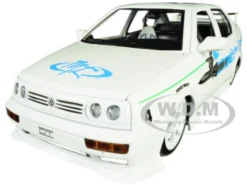 Jesse's Volkswagen Jetta White Fast Furious Movie 1/24 Diecast Model Car Jada 99591
