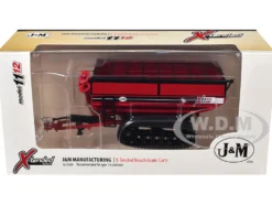 J&M 1112 X-Tended Reach Grain Cart with Tracks Red 1/64 Diecast Model by SpecCast