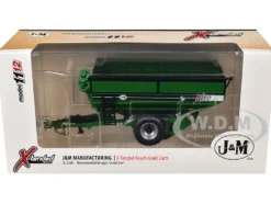 J&M 1112 X-Tended Reach Grain Cart with Dual Wheels Green 1/64 Diecast Model by SpecCast