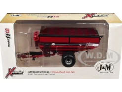 J&M 1112 X-Tended Reach Grain Cart with Wheels Red 1/64 Diecast Model by SpecCast