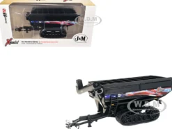 J&M 1112 X-Tended Reach Patriotic Grain Cart with Tracks Black 1/64 Diecast Model by SpecCast