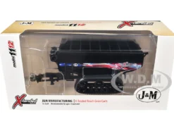 J&M 1112 X-Tended Reach Patriotic Grain Cart with Tracks Black 1/64 Diecast Model by SpecCast