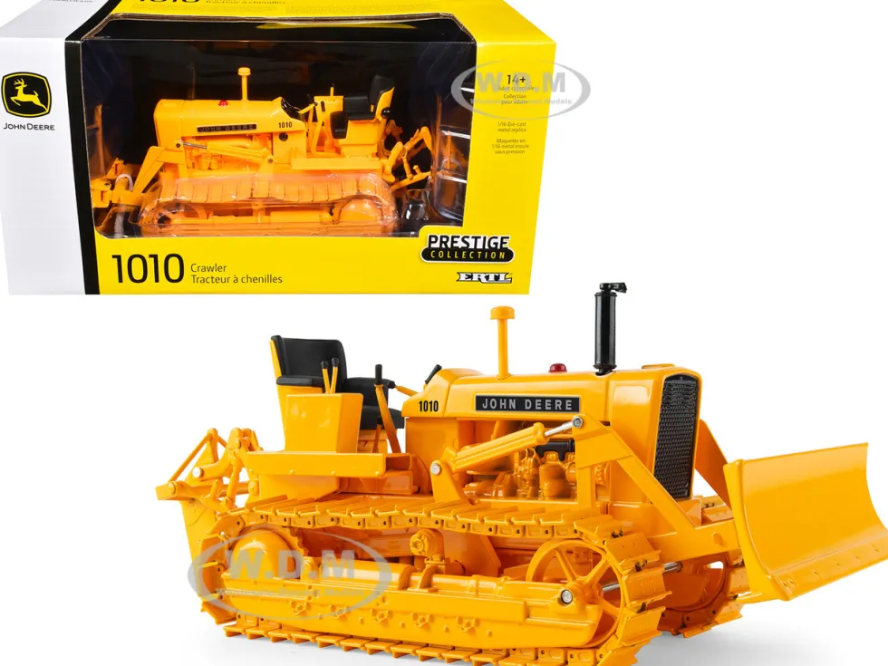John Deere 1010 Crawler Dozer Yellow "Prestige Collection" 1/16 Diecast Model by ERTL TOMY