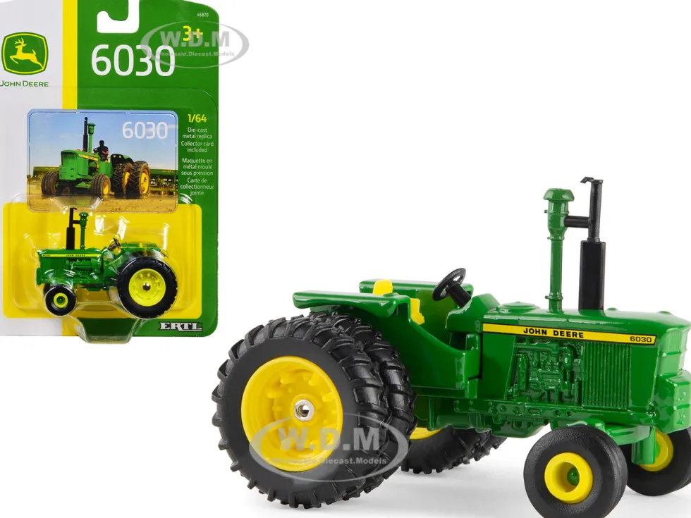 John Deere 6030 Dual Wheel Tractor Green 1/64 Diecast Model ERTL TOMY 45870