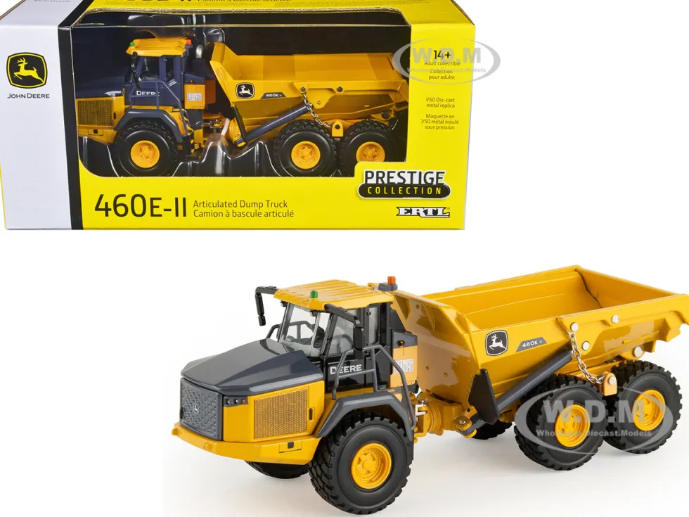 John Deere 460E-11 Articulated Dump Truck Yellow Prestige Collection 1/50 Diecast Model ERTL TOMY 45822