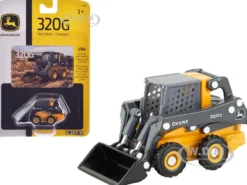 John Deere 320G Skid Steer Yellow and Gray 1/64 Diecast Model by ERTL TOMY