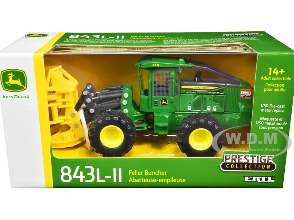 John Deere 843L-II Wheeled Feller Buncher Prestige Collection 1/50 Diecast Model ERTL TOMY 45678