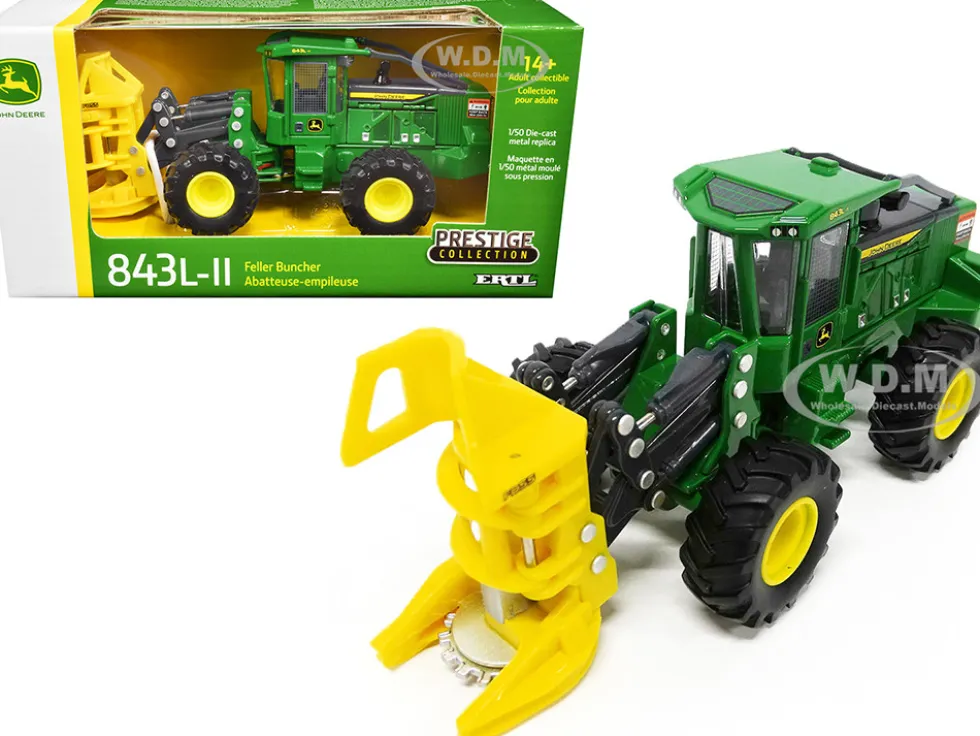 John Deere 843L-II Wheeled Feller Buncher Prestige Collection 1/50 Diecast Model ERTL TOMY 45678