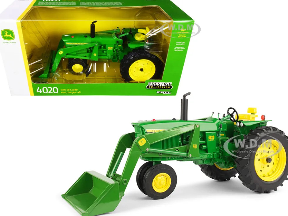 John Deere 4020 Narrow Front Tractor 48 Loader Green Prestige Collection Series 1/16 Diecast Model ERTL TOMY 45724