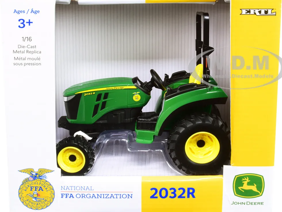 John Deere 2032R Compact Tractor Green with National FFA Organization Logo 1/16 Diecast Model ERTL TOMY 45791