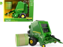 John Deere 560R Round Baler Green Hay Bale 1/16 Diecast Model ERTL TOMY 45690