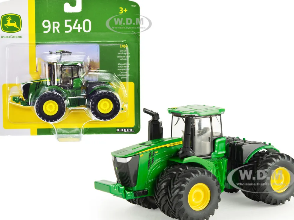 John Deere 9R 540 Tractor Dual Wheels Green 1/64 Diecast Model ERTL TOMY 45764