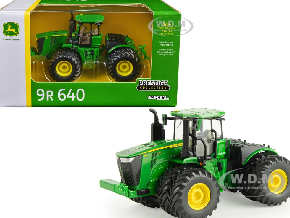 John Deere 9R 640 Tractor Dual Wheels Green Prestige Collection Series 1/64 Diecast Model ERTL TOMY 45763
