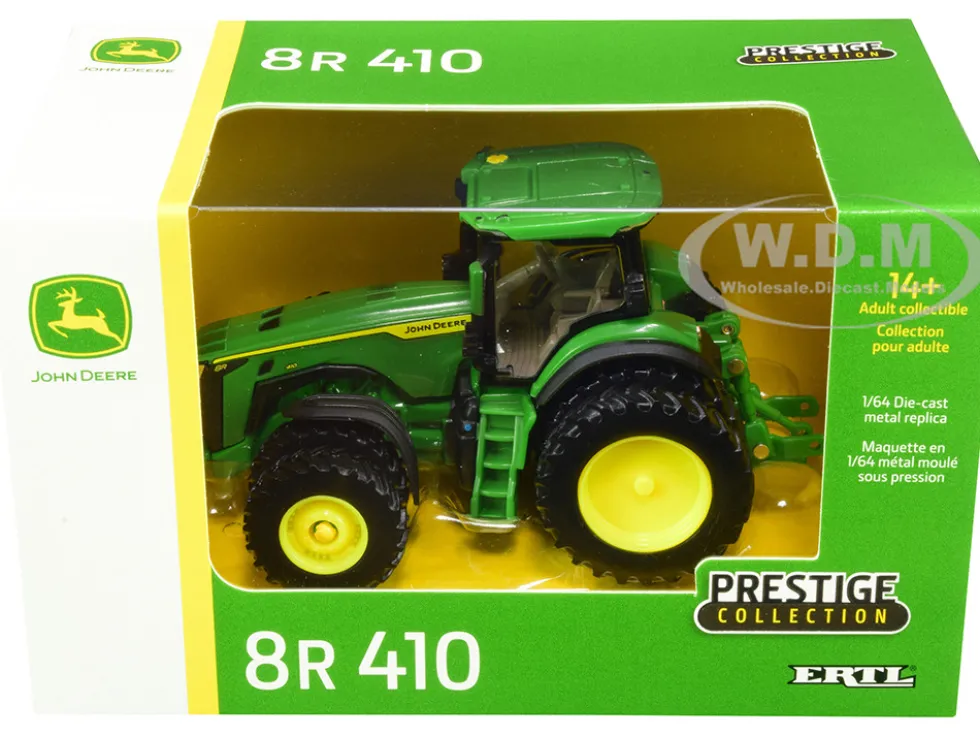 John Deere 8R 410 Tractor Dual Wheels Green Prestige Collection Series 1/64 Diecast Model ERTL TOMY 45733