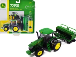John Deere 7215R Tractor John Deere 1590 Grain Drill 1/64 Diecast Models ERTL TOMY 45433