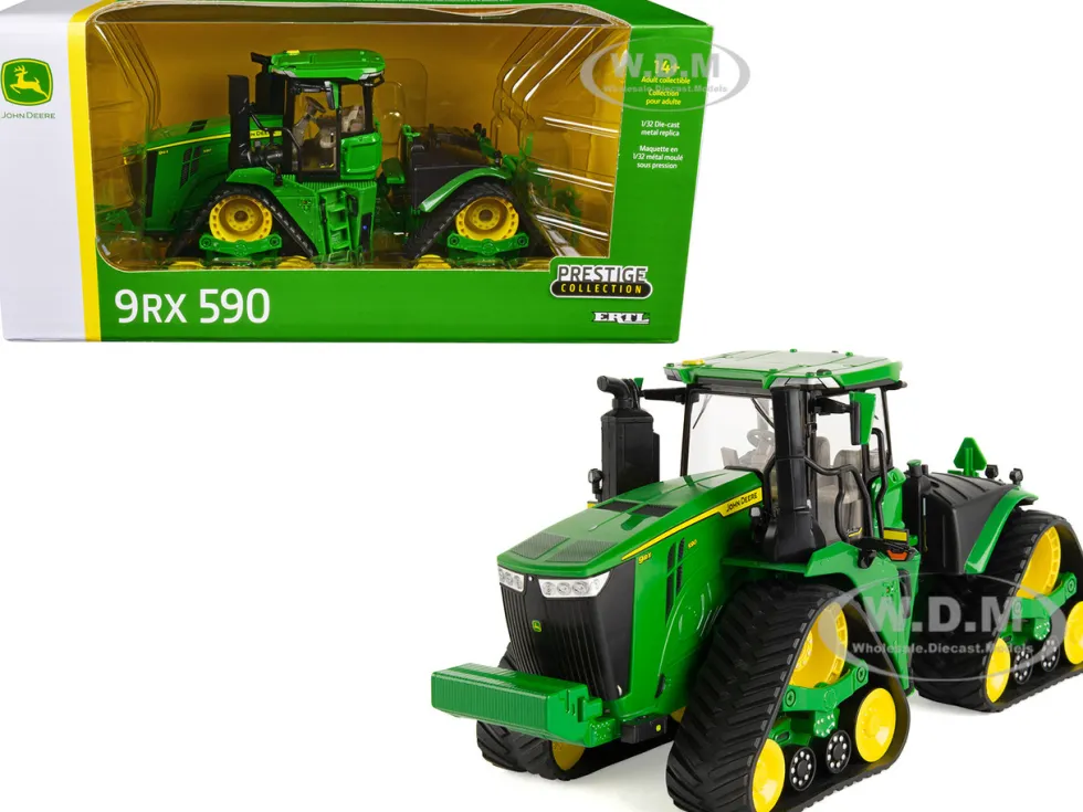John Deere 9RX 590 Tractor Tracks Green Prestige Collection 1/32 Diecast Model ERTL TOMY 45772
