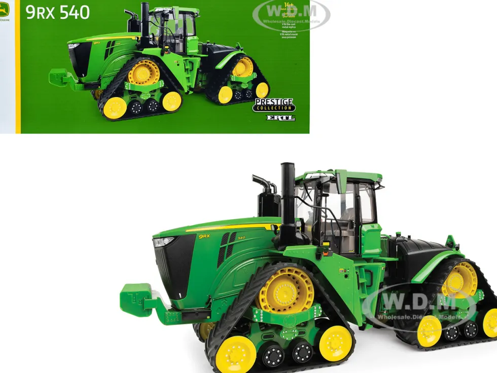 John Deere 9RX 540 Tractor with Tracks Green "Prestige Collection" Series 1/16 Diecast Model by ERTL TOMY