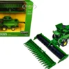 John Deere S680 Tracked Combine with 16-Row Corn Head and Draper Grain Head Green "Prestige Collection" Series 1/64 Diecast Model by ERTL TOMY