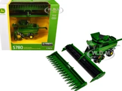 John Deere S780 Tracked Combine with 16-Row Corn Head and Draper Grain Head Green "Prestige Collection" Series 1/64 Diecast Model by ERTL TOMY