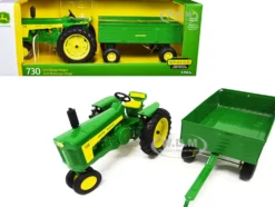 John Deere 730 Tractor Barge Wagon 1/16 Diecast Models ERTL TOMY 45686