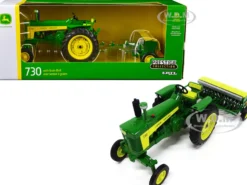 John Deere 730 Tractor Green Grain Drill Prestige Collection 1/16 Diecast Model ERTL TOMY 45790